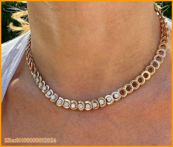 14 karat gold choker necklaces-5