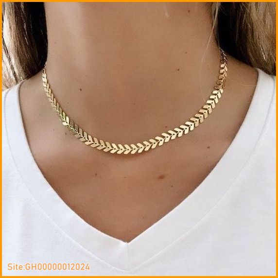 14k gold choker necklace-3