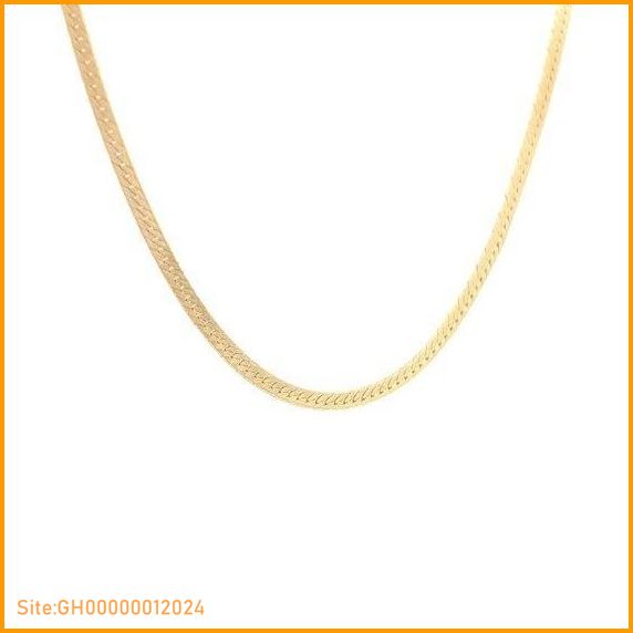 14k gold herringbone necklace-4