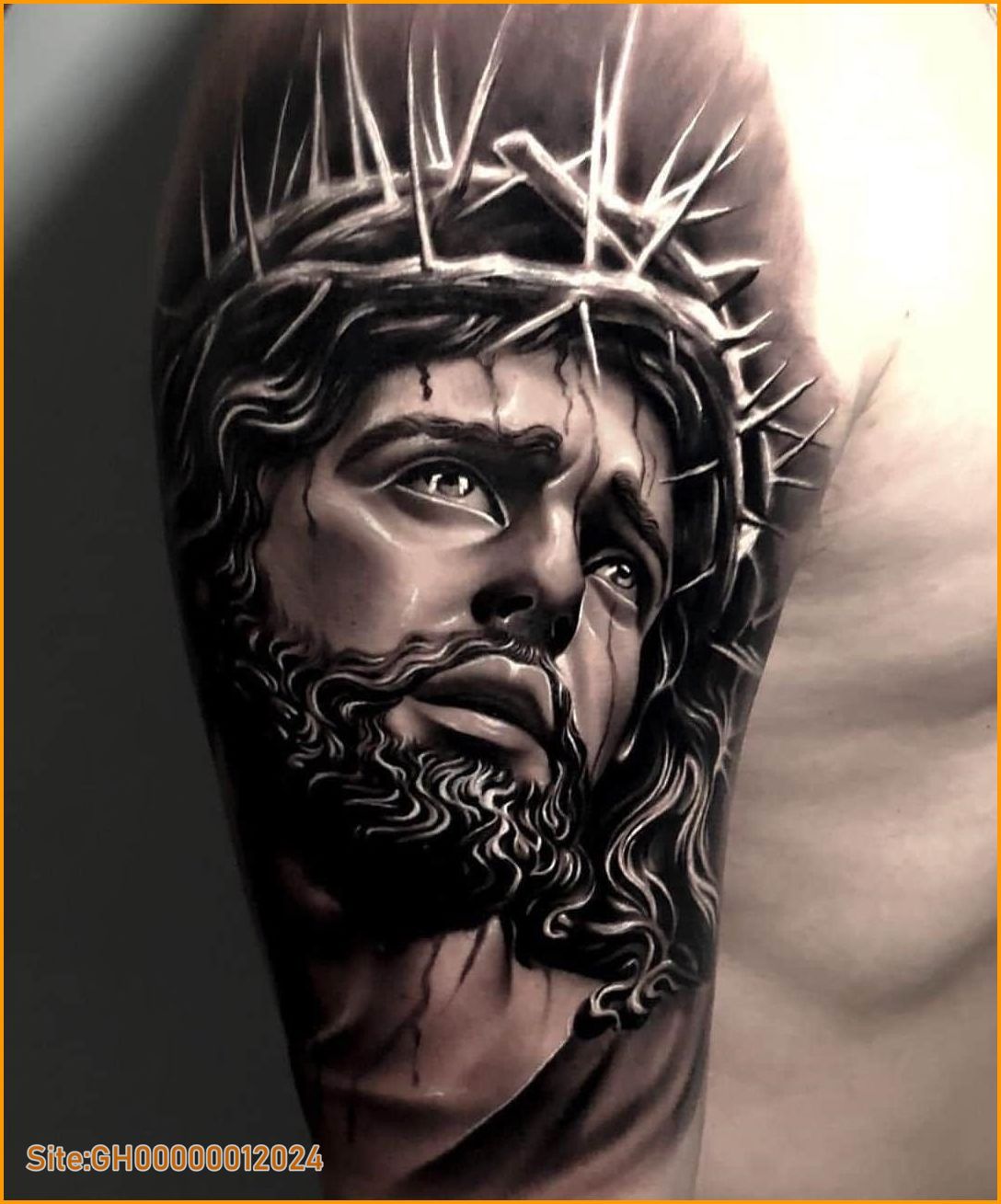 arm jesus tattoo-2