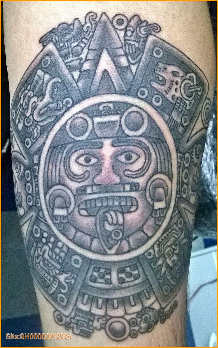 aztec sun tattoo-2