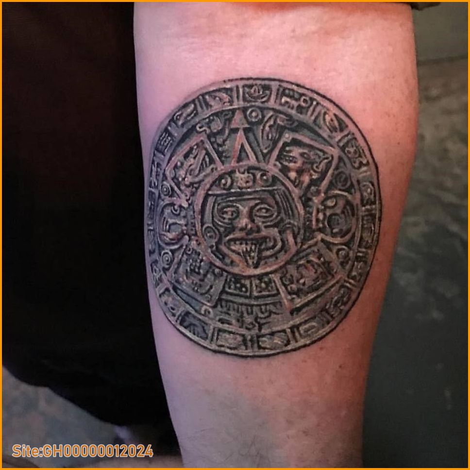 aztec sun tattoo-3