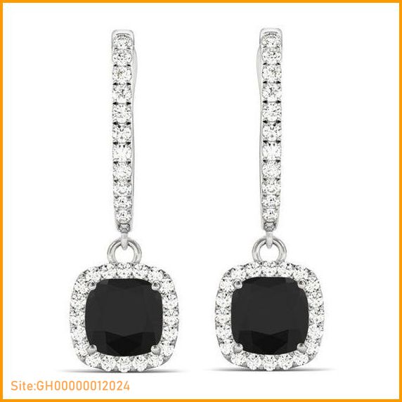 black dangle earrings-2