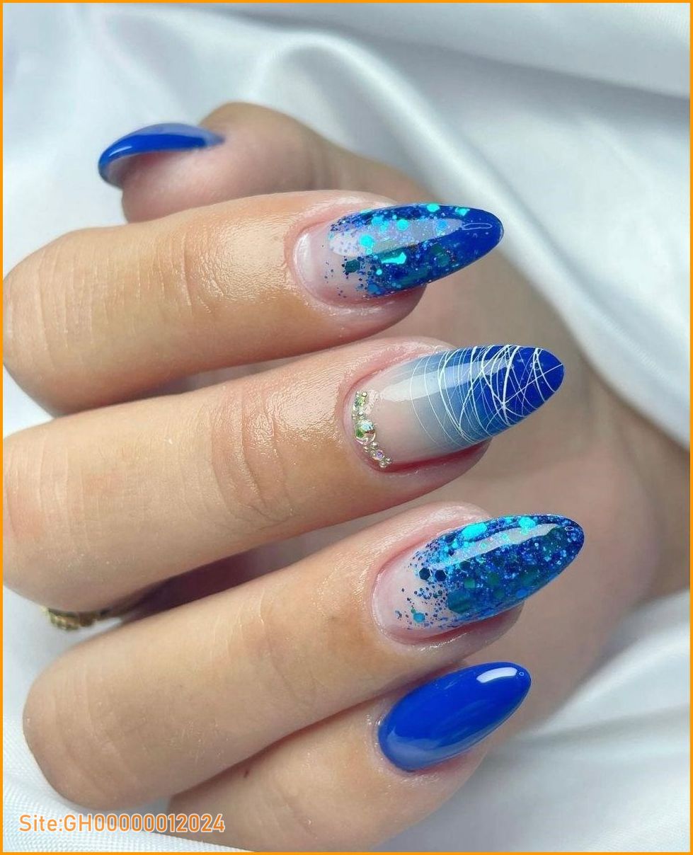 blue nails ideas-5