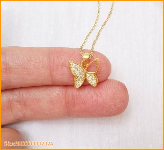 butterfly gold necklace-2