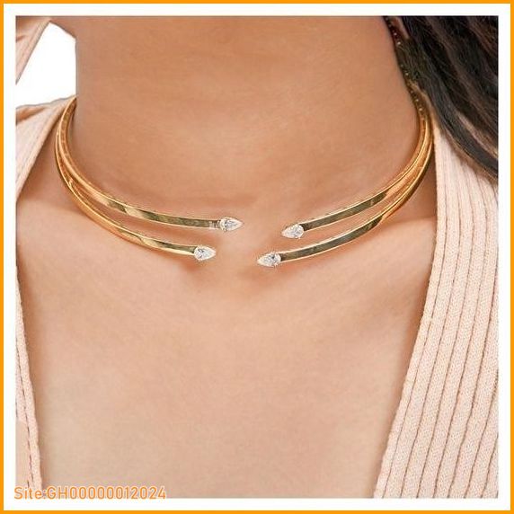 choker gold necklace-4