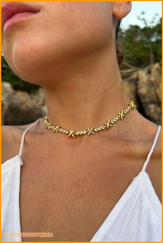 choker necklaces gold-1