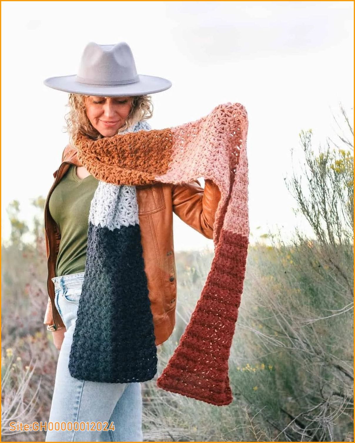 chunky crochet scarf pattern-2