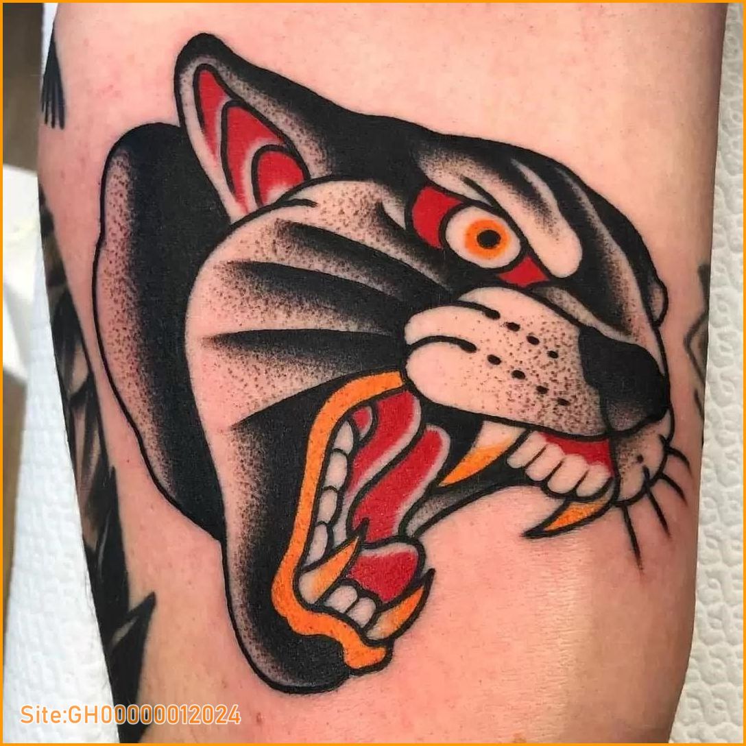 classic panther tattoo-5