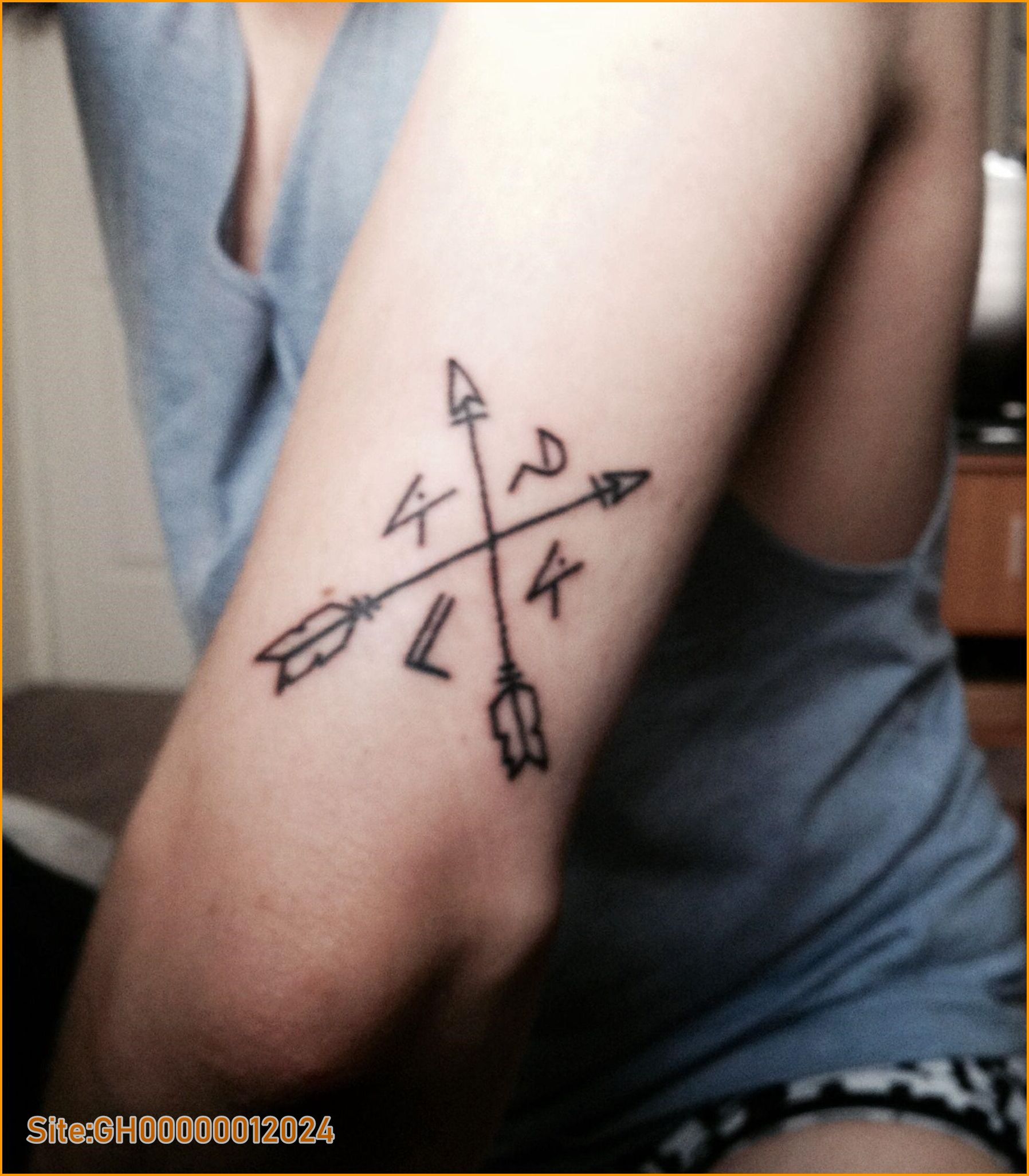 cross arrow tattoo-3