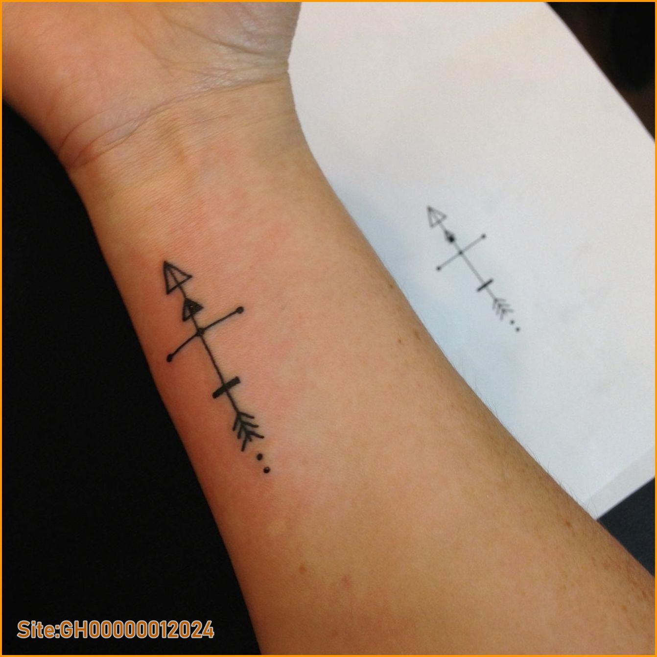 cross arrow tattoo-5