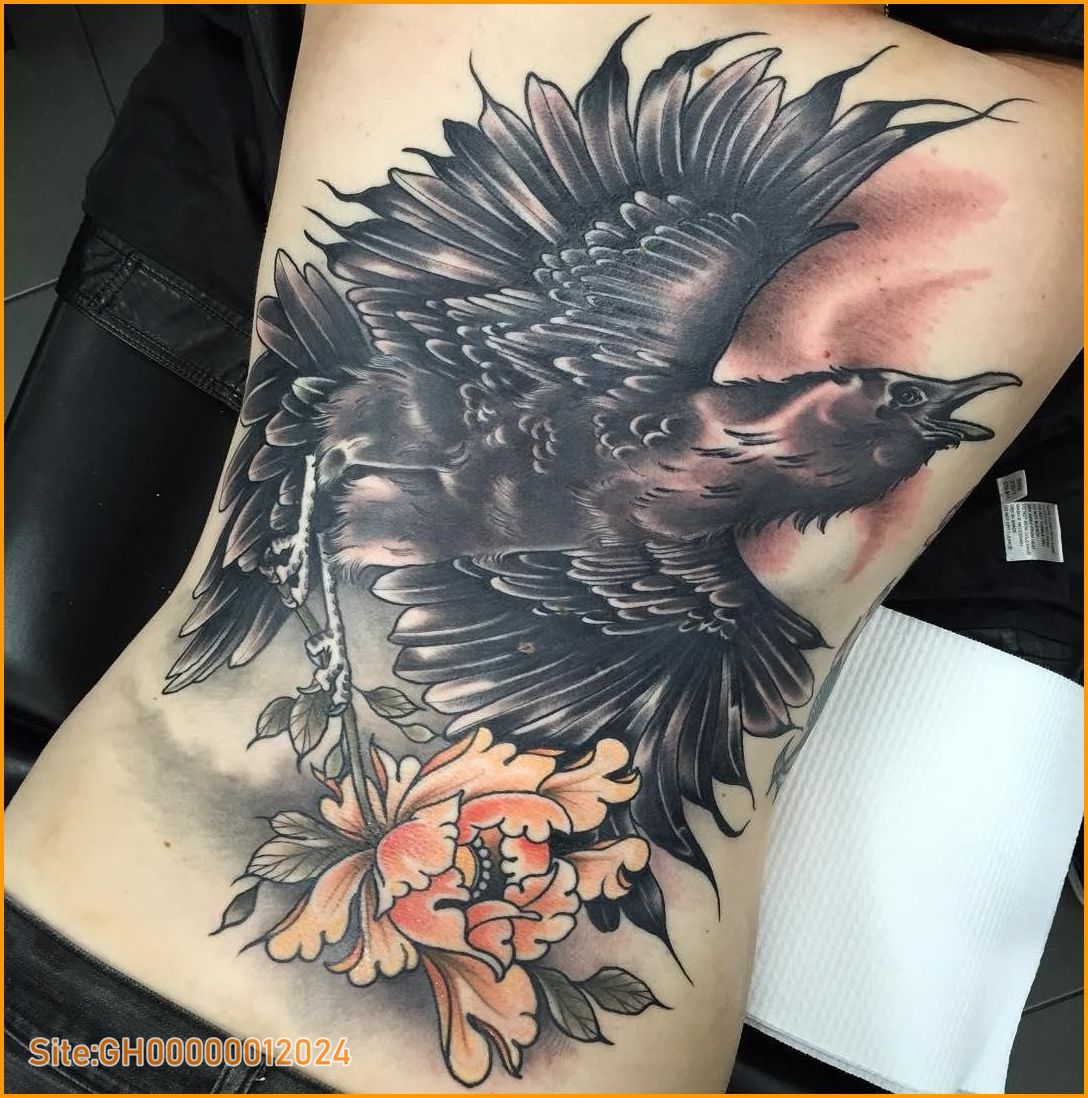 crow back tattoo-5