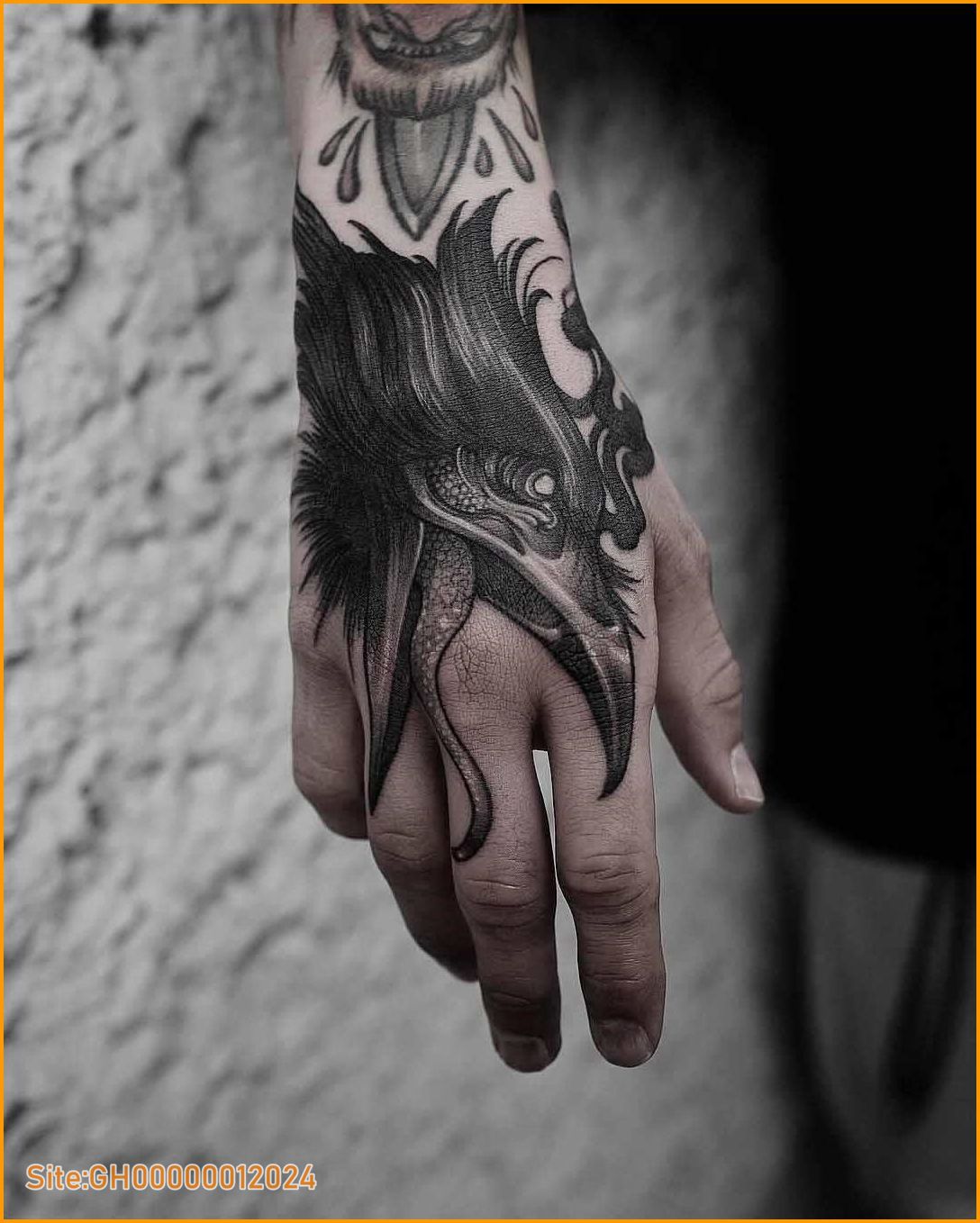 crow hand tattoos-5