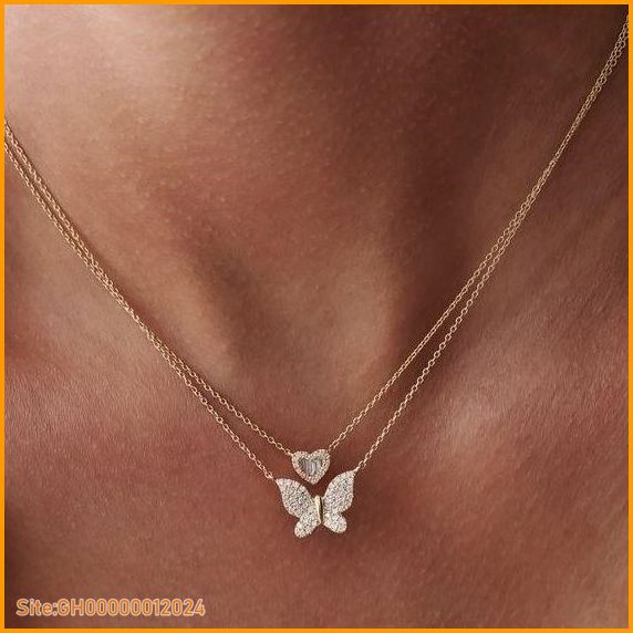 diamond butterfly necklace-1