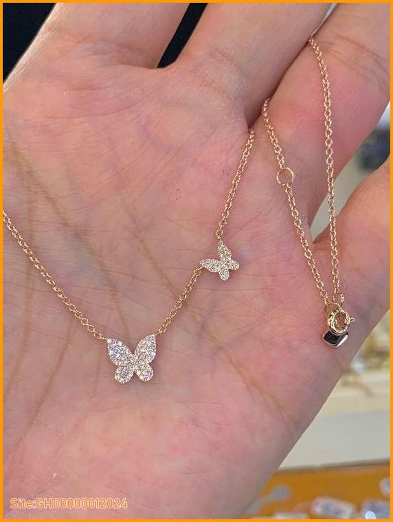 diamond butterfly necklace-3