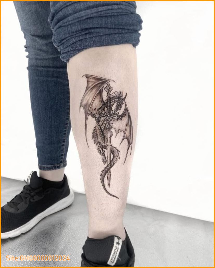 dragon and sword tattoo-4