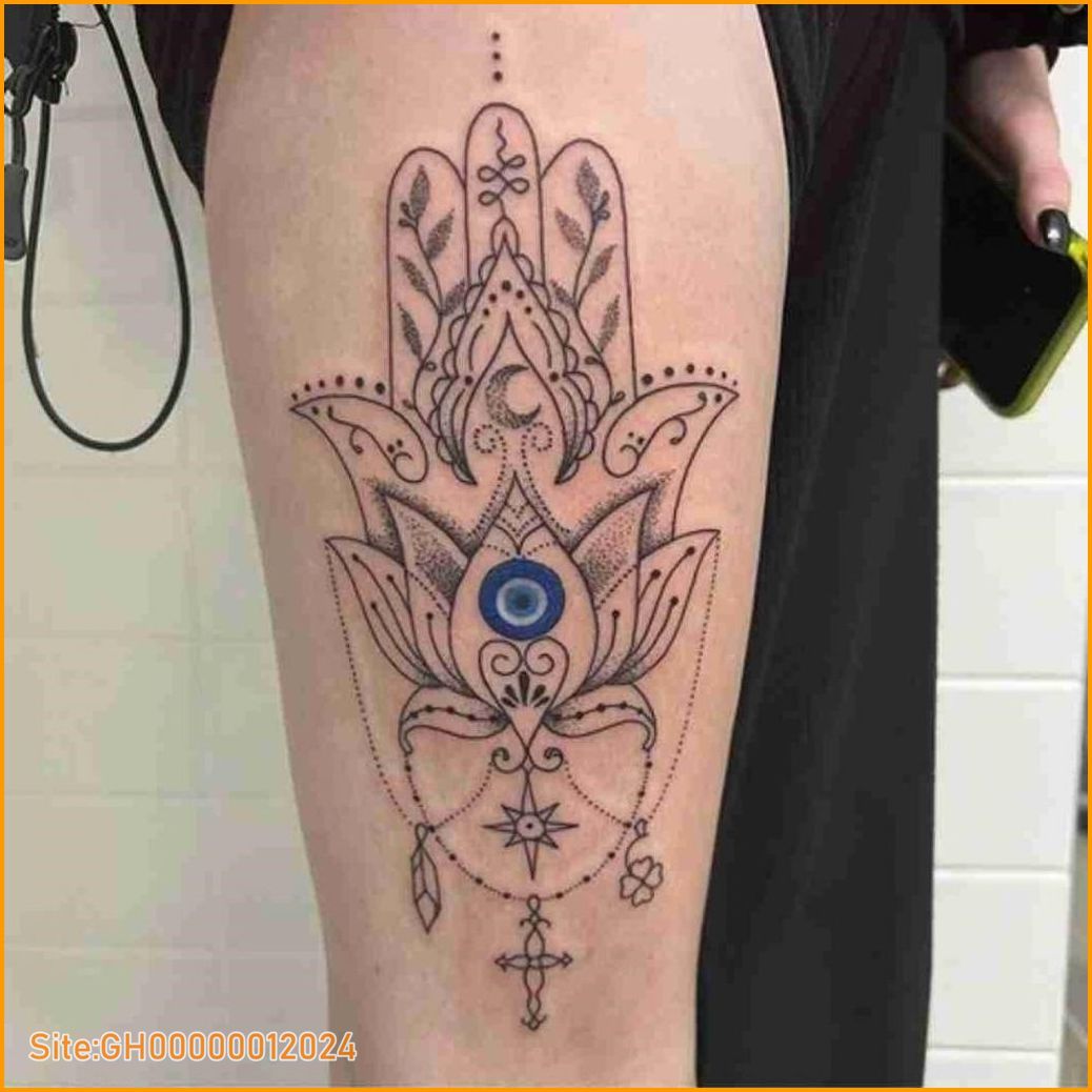 evil eye hand tattoo-3