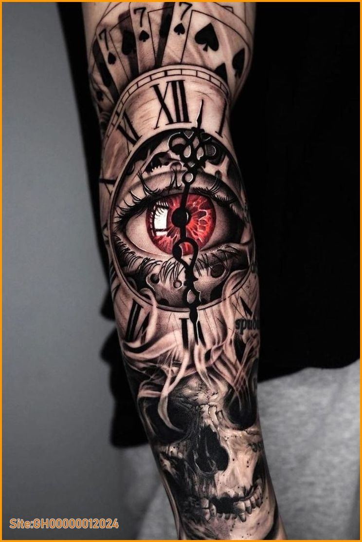 eye clock tattoo-1