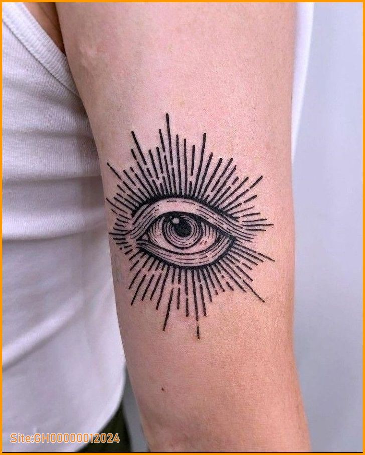 eye tattoo on arm-2