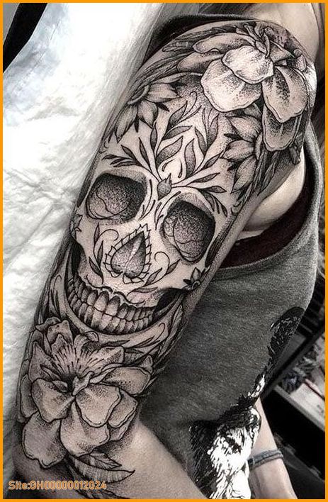 flower sleeve tattoo-5