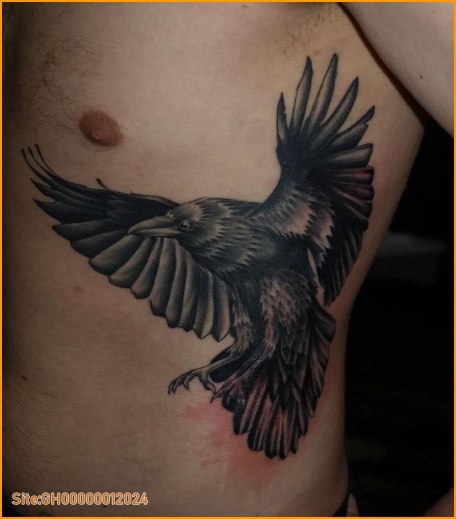 flying crow tattoo-2