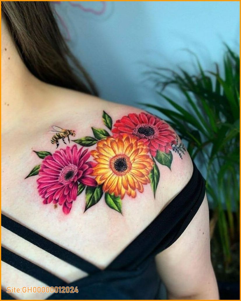 gerbera daisy tattoo-2