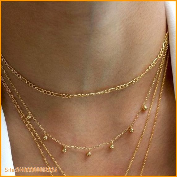 gold choker necklace-1