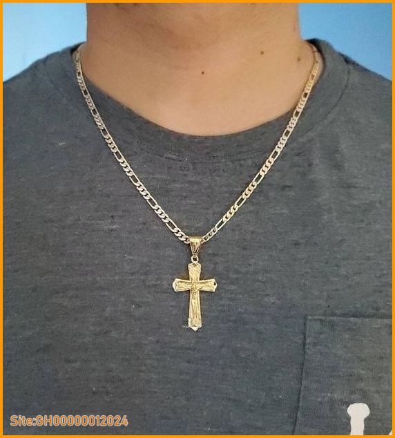 gold crucifix necklace men's-4