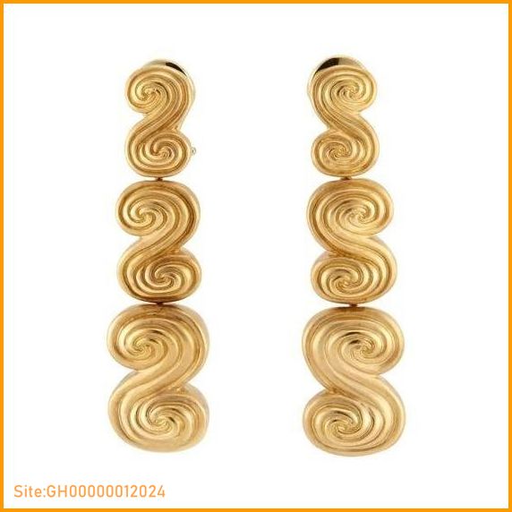 gold dangle earrings-1