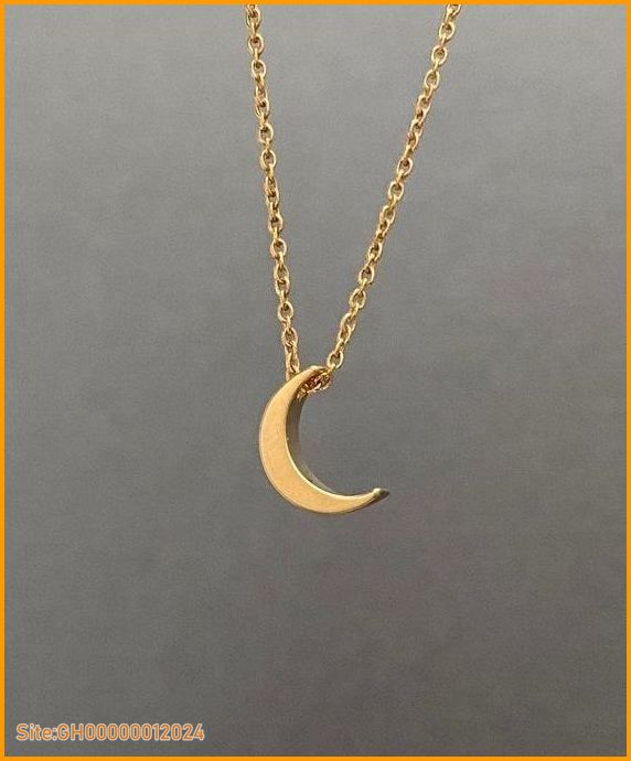 gold moon necklace-5