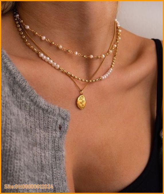 gold necklace choker-5