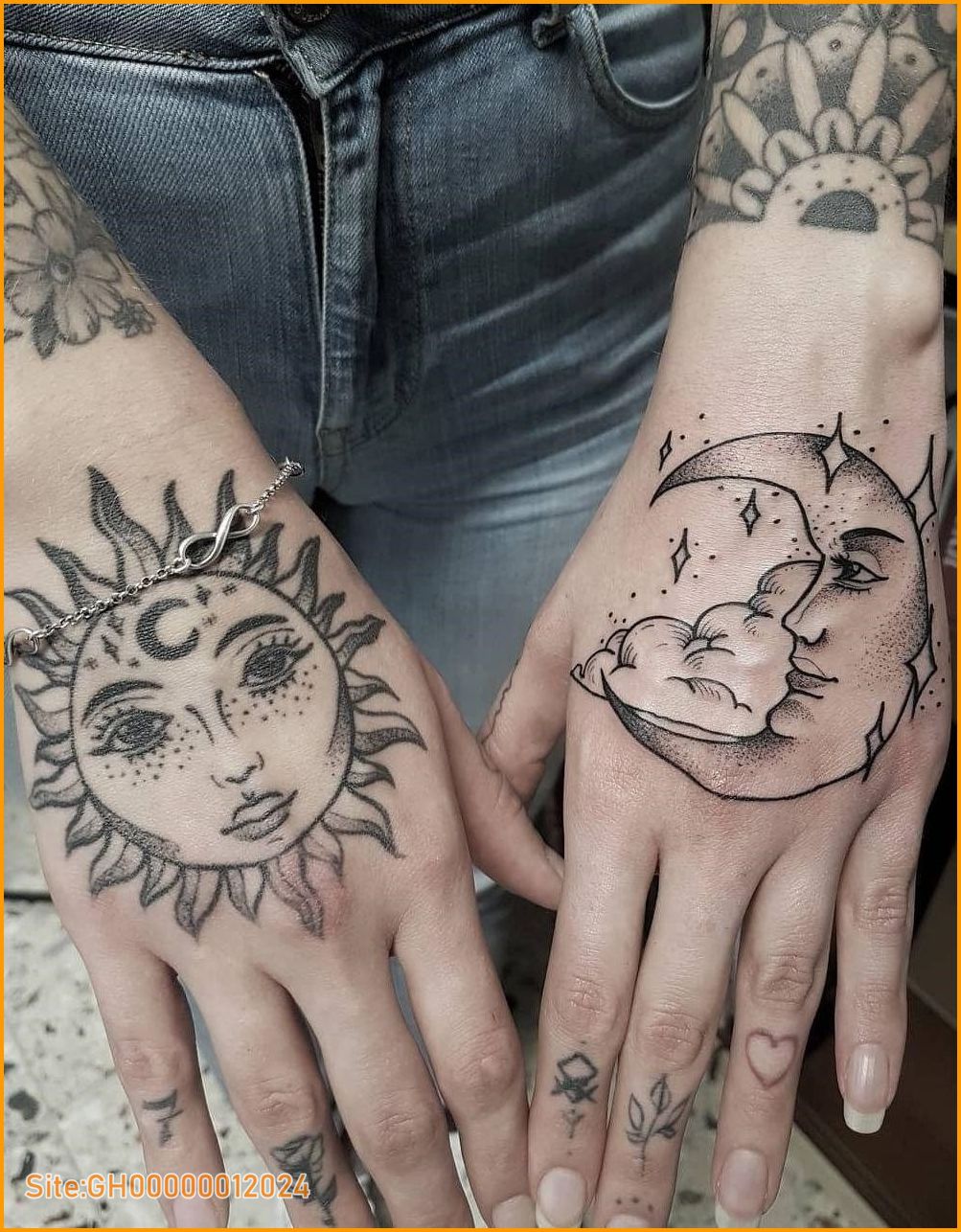 hand sun tattoo-2