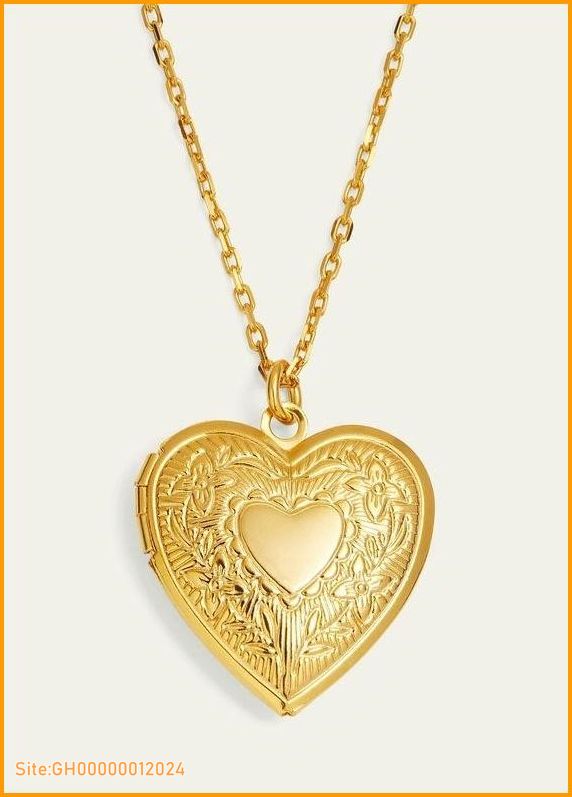 heart locket necklace-3