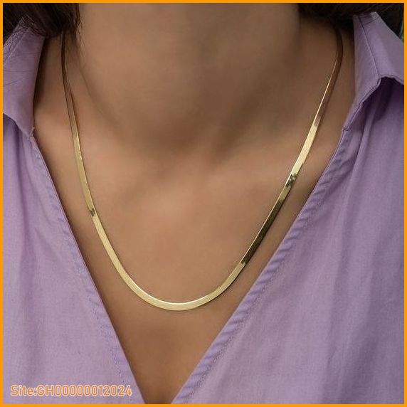 herringbone gold necklace-3