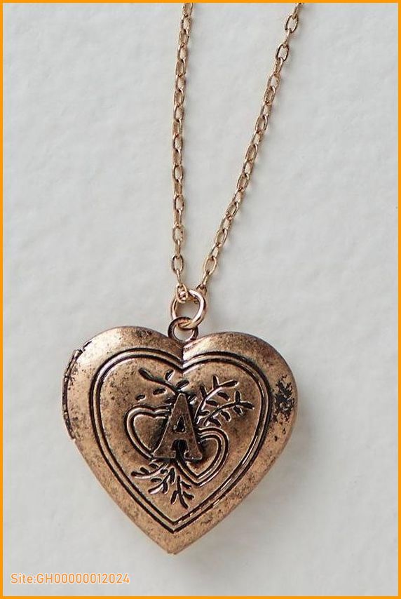 locket heart necklace-2