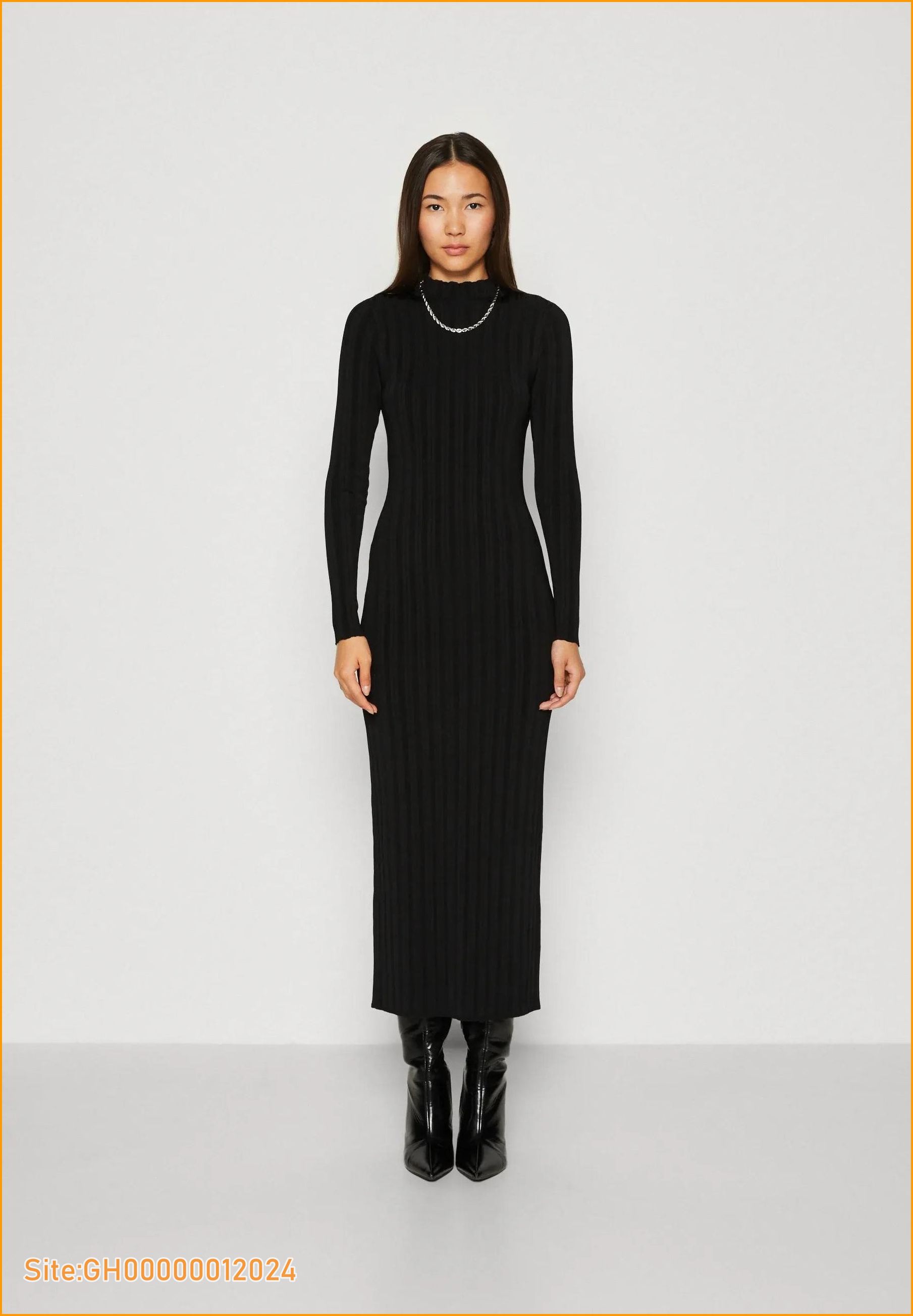 long black sweater dress-4