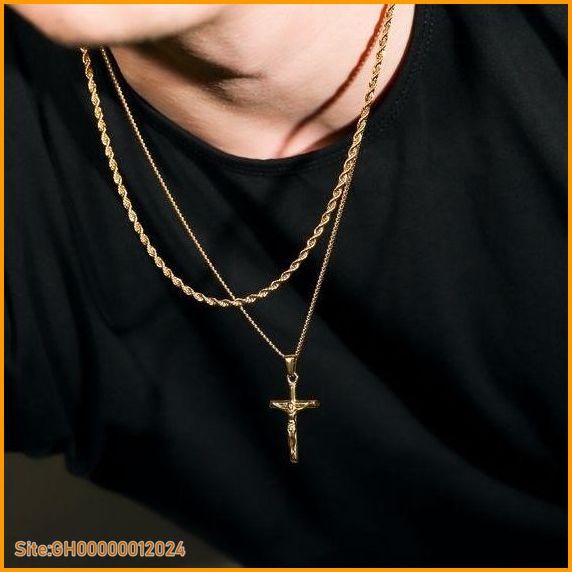 mens crucifix necklace-3