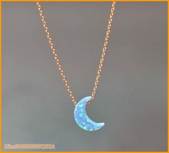 moon gem necklace-1