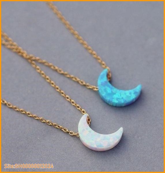 moon gem necklace-2