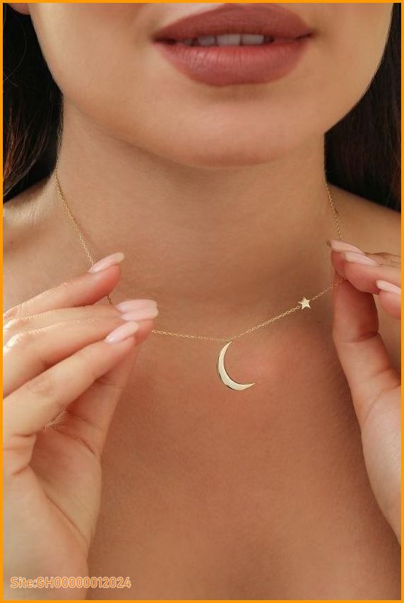 moon star necklace-2