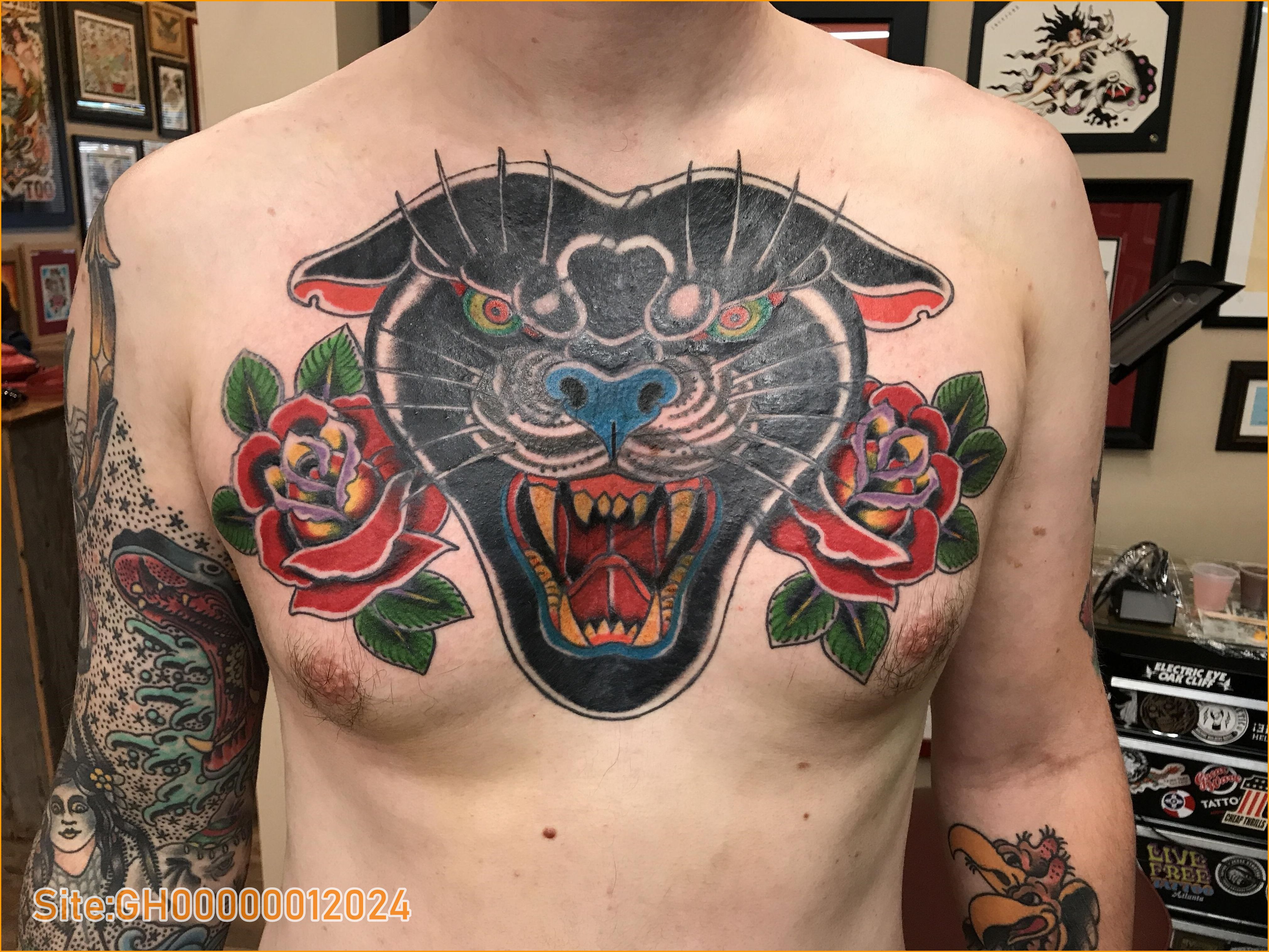 panther chest tatto-3