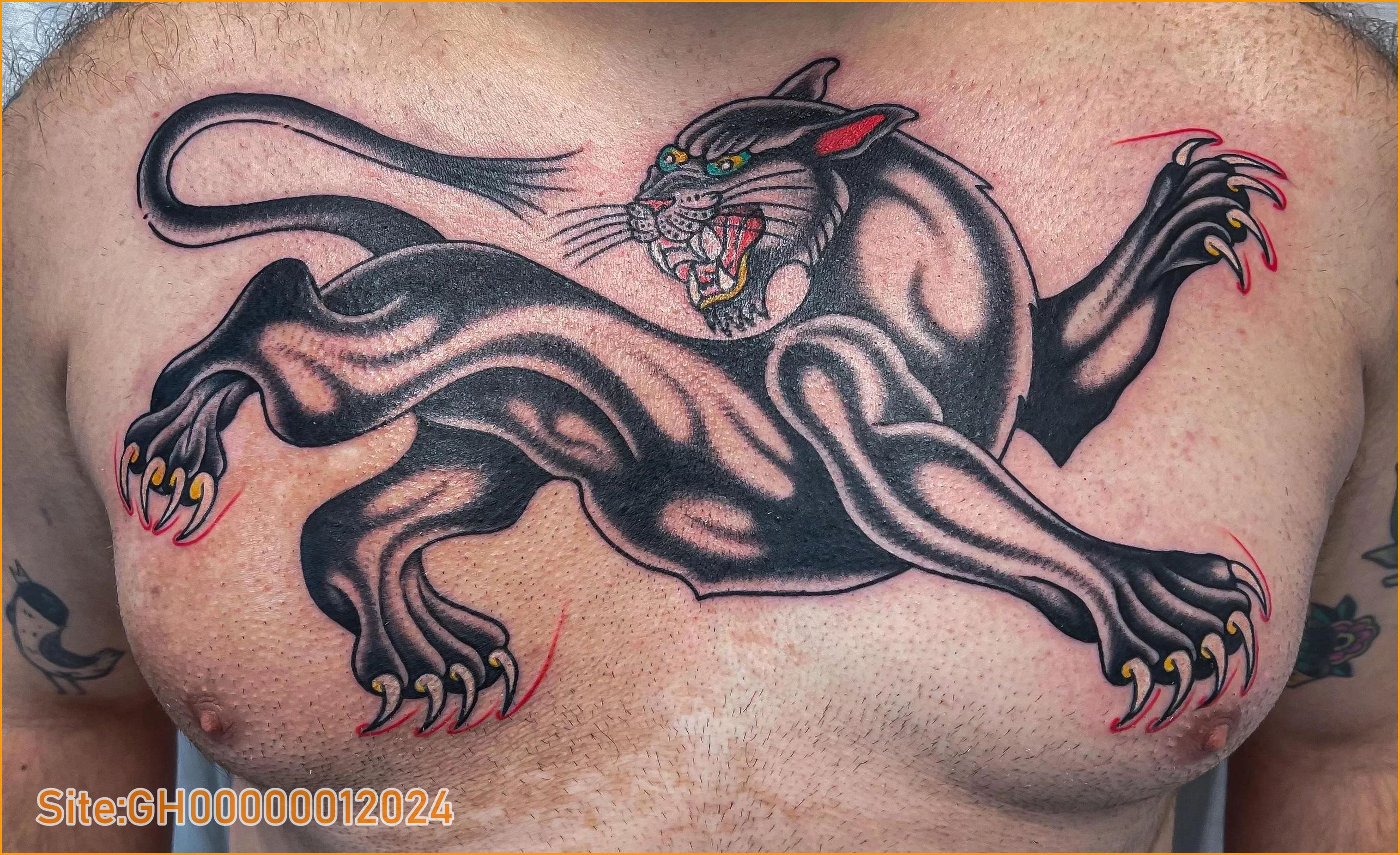 panther chest tatto-5