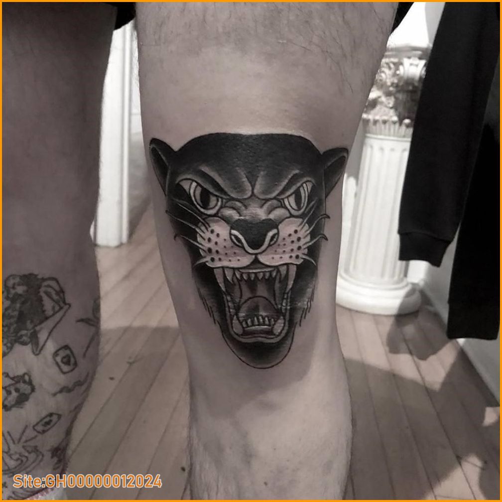 panther knee tattoo-4