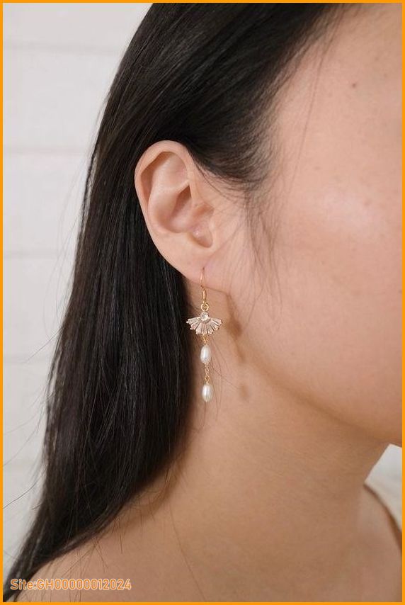 pearl dangle earrings-3