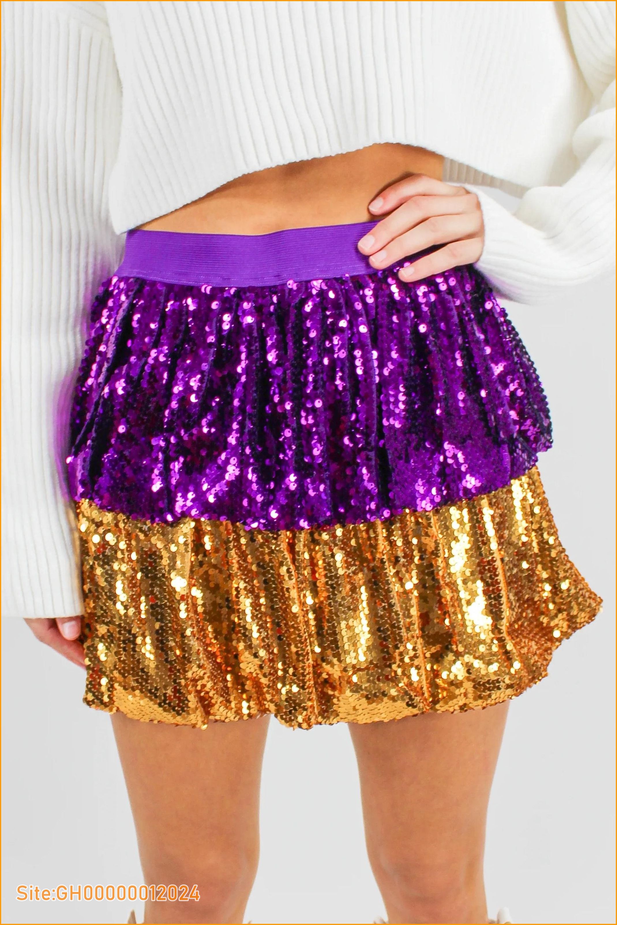 purple sequin skirt-4