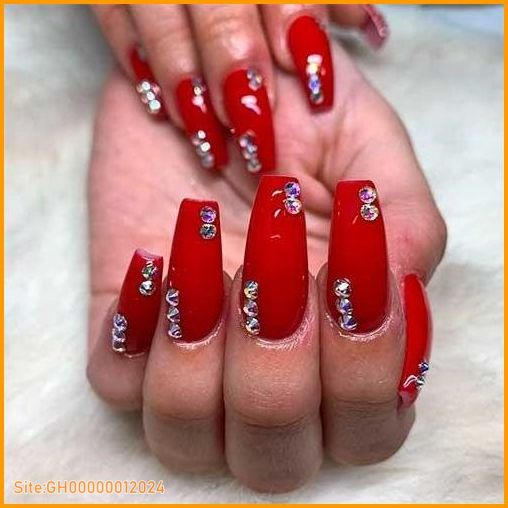 red christmas nails-4