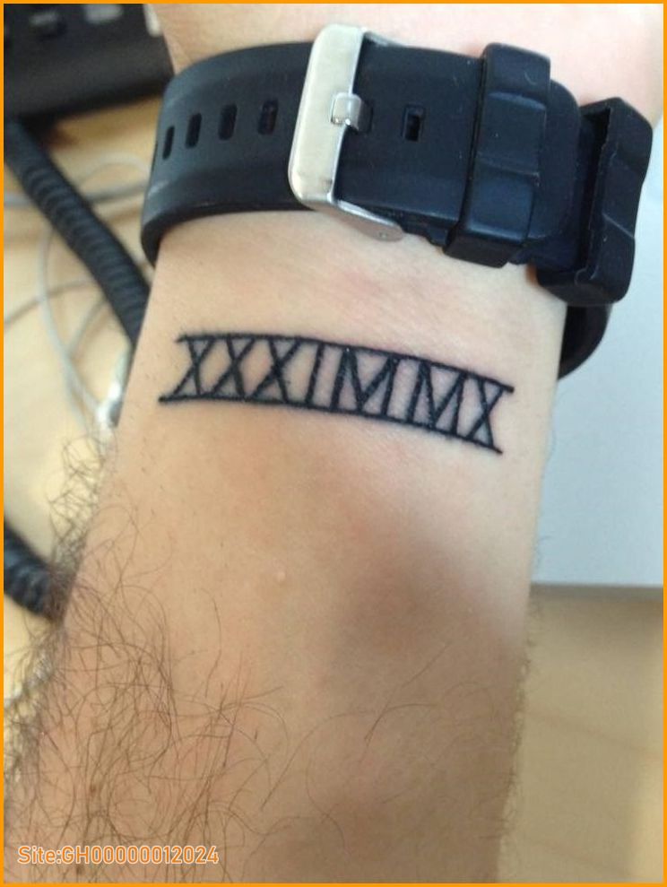 roman numeral wrist tattoo-2