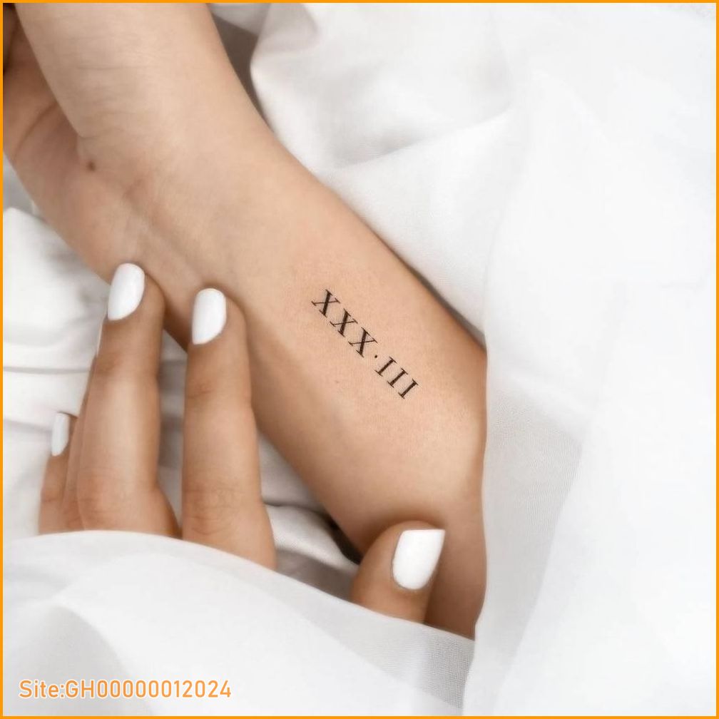 roman numeral wrist tattoo-3