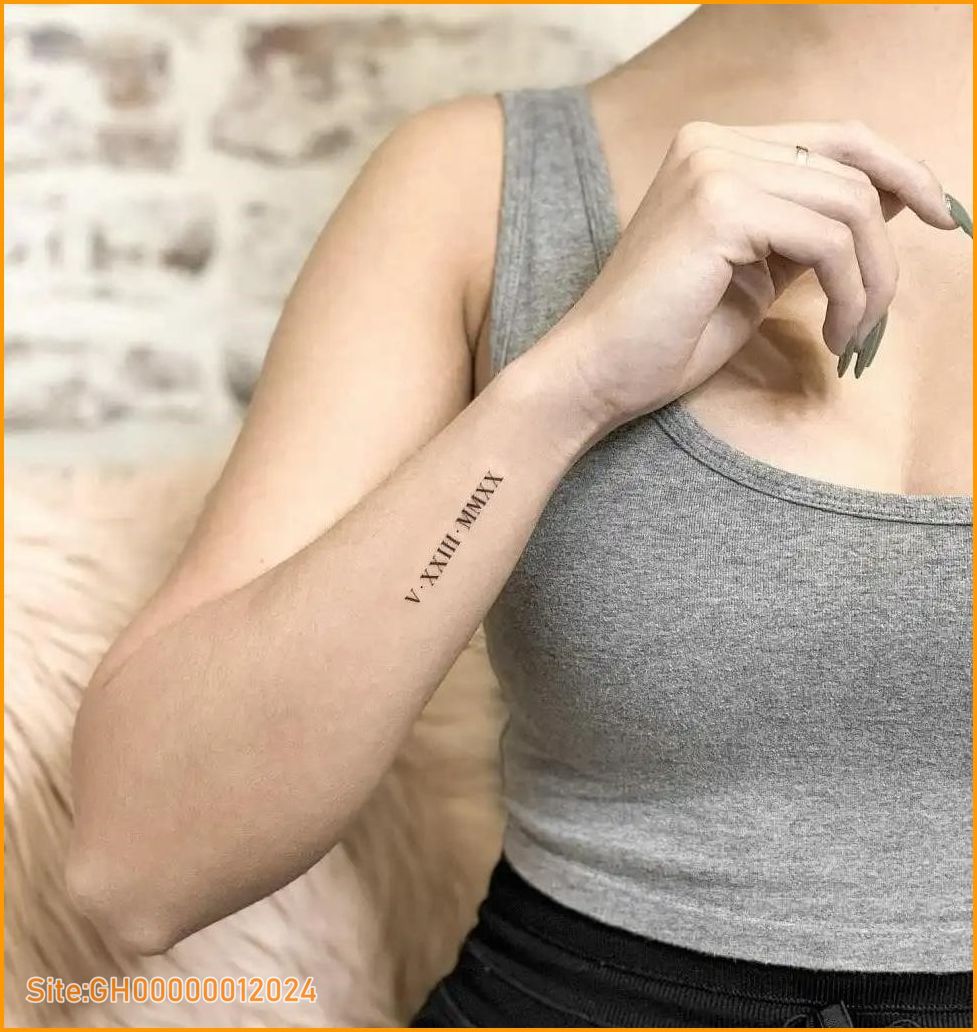 roman numeral wrist tattoo-4