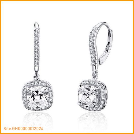 silver dangle earrings-5